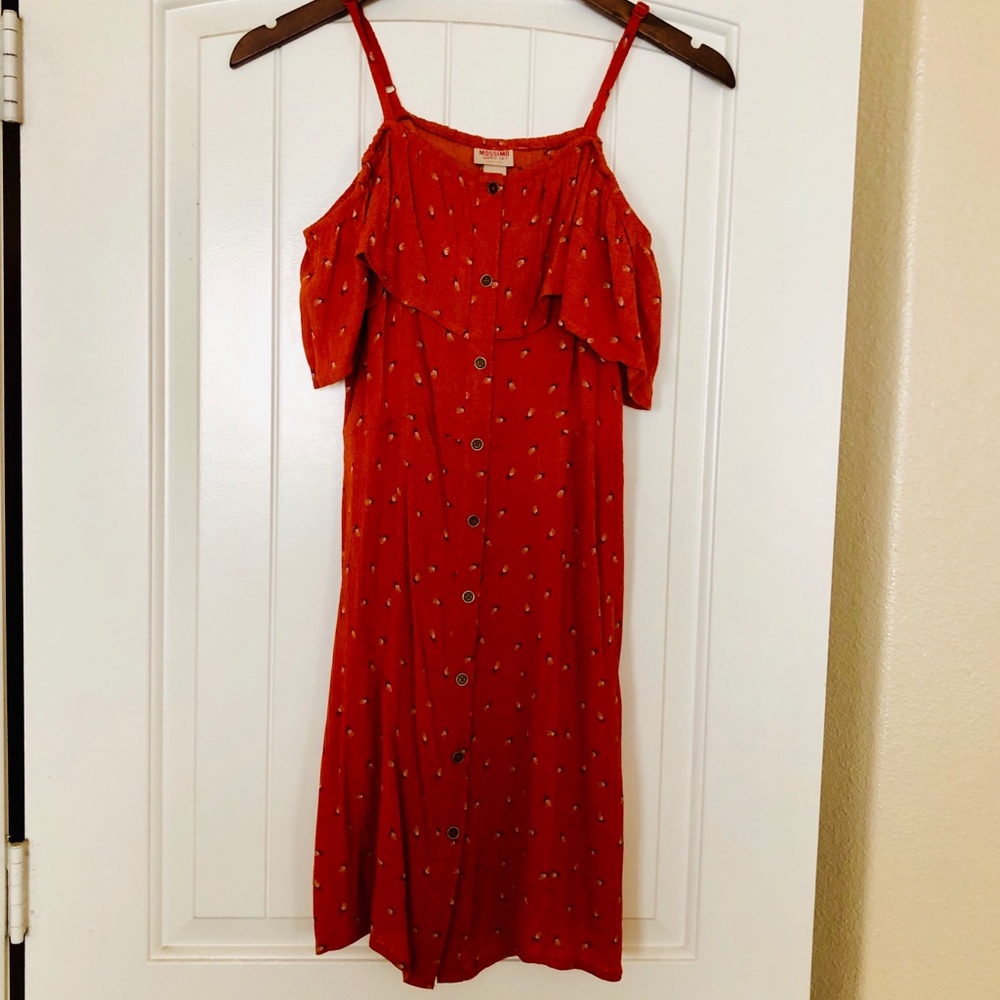 NWT Target orange off shoulder dress